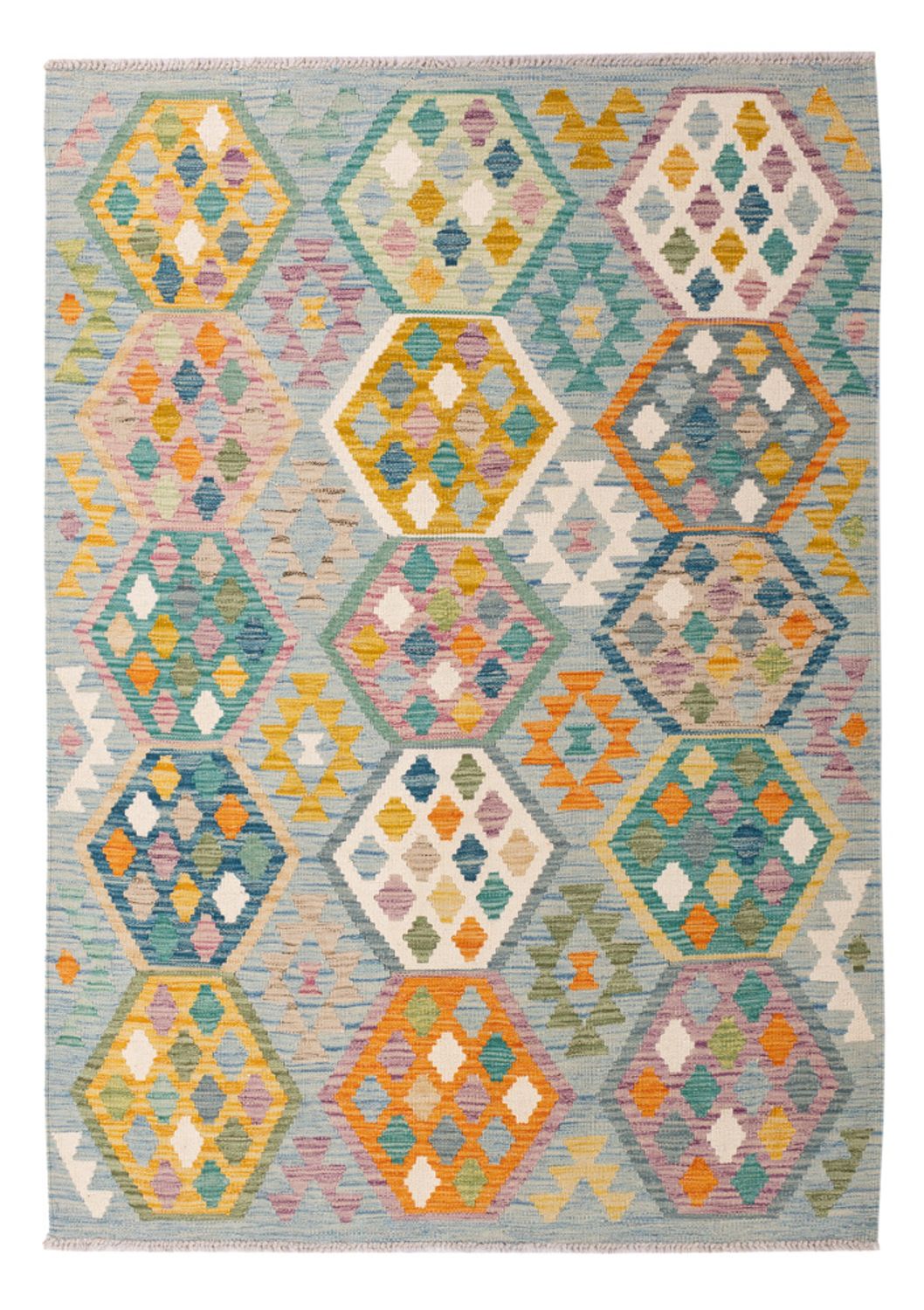 Kelim Carpet - Splash - 177 x 124 cm - flerfarvet