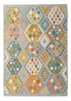 Kelim Carpet - Splash - 177 x 124 cm - flerfarvet