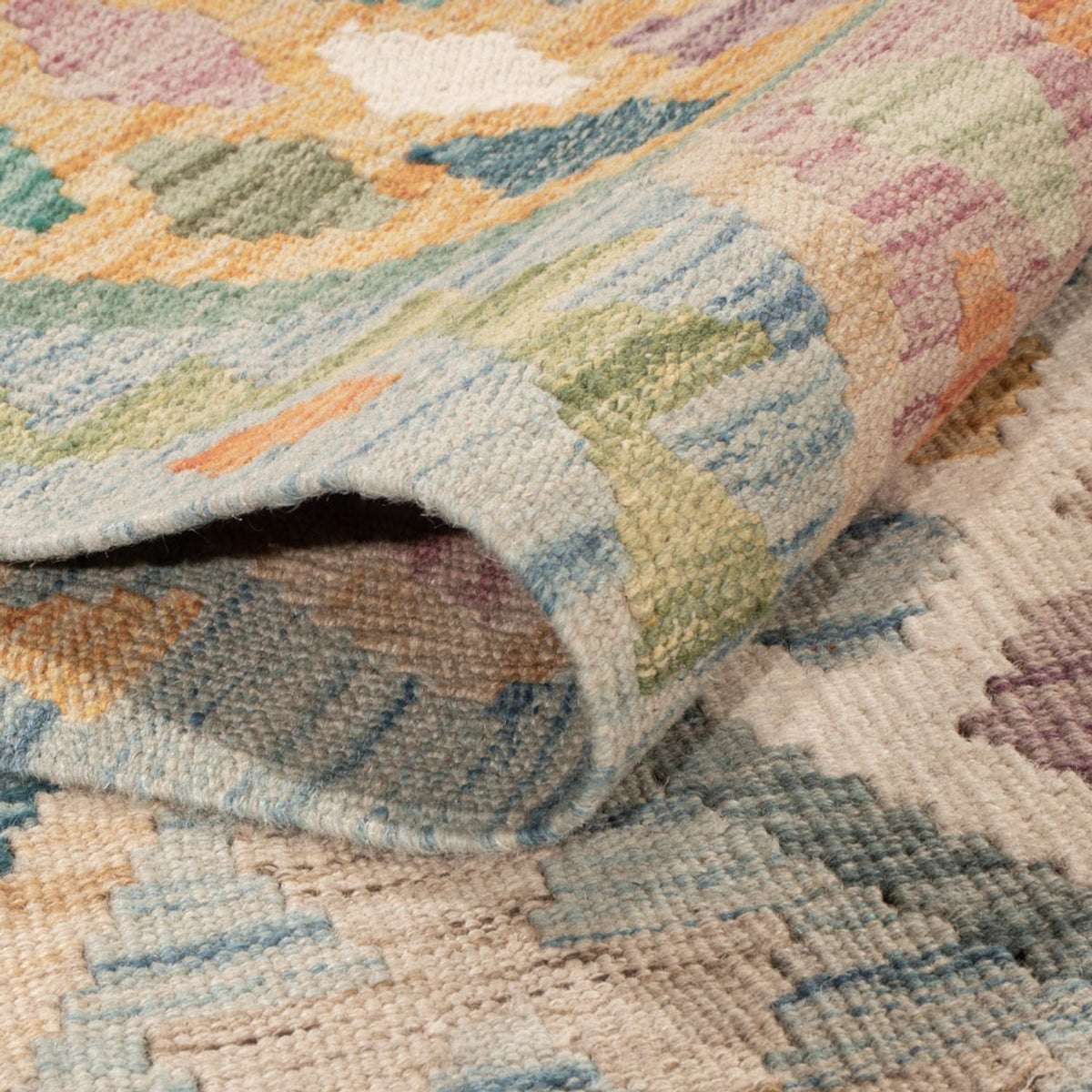 Kelim Carpet - Splash - 177 x 124 cm - flerfarvet