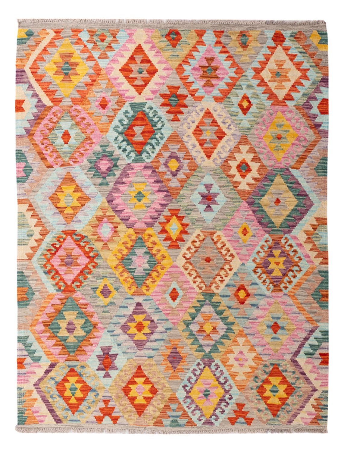 Kelim Carpet - Splash - 171 x 133 cm - flerfarvet