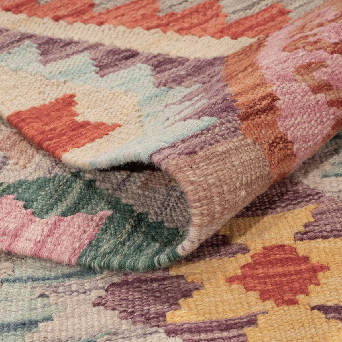 Kelim Carpet - Splash - 171 x 133 cm - flerfarvet