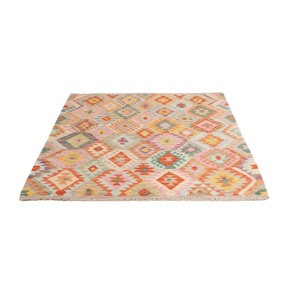 Kelim Carpet - Splash - 171 x 133 cm - flerfarvet