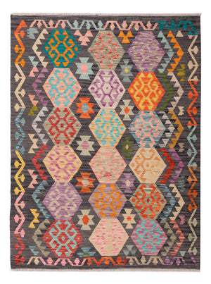 Kelim Carpet - Splash - 180 x 136 cm - flerfarvet