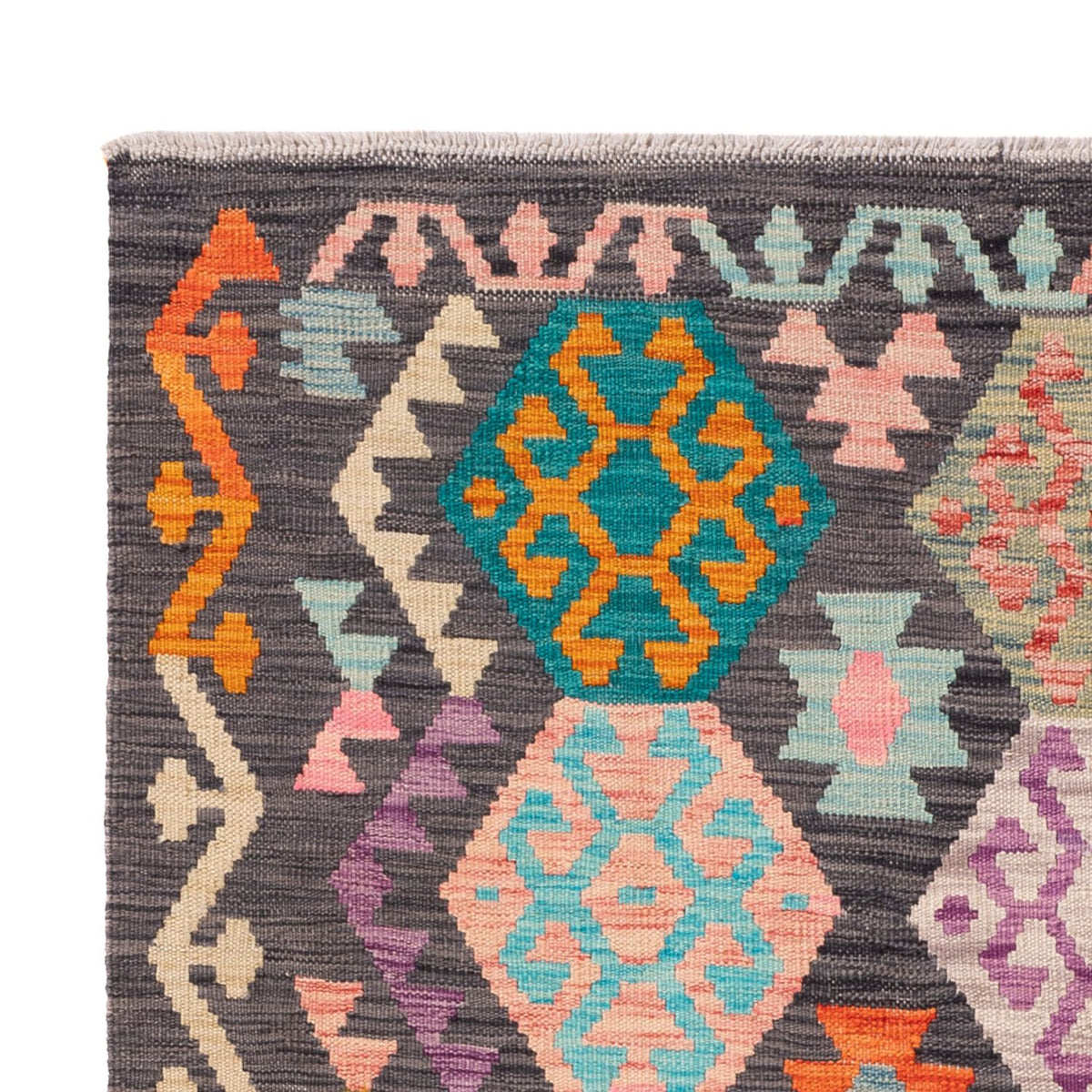 Kelim Carpet - Splash - 180 x 136 cm - flerfarvet