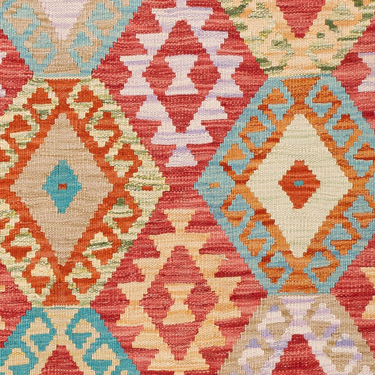 Kelim Carpet - Splash - 186 x 132 cm - flerfarvet