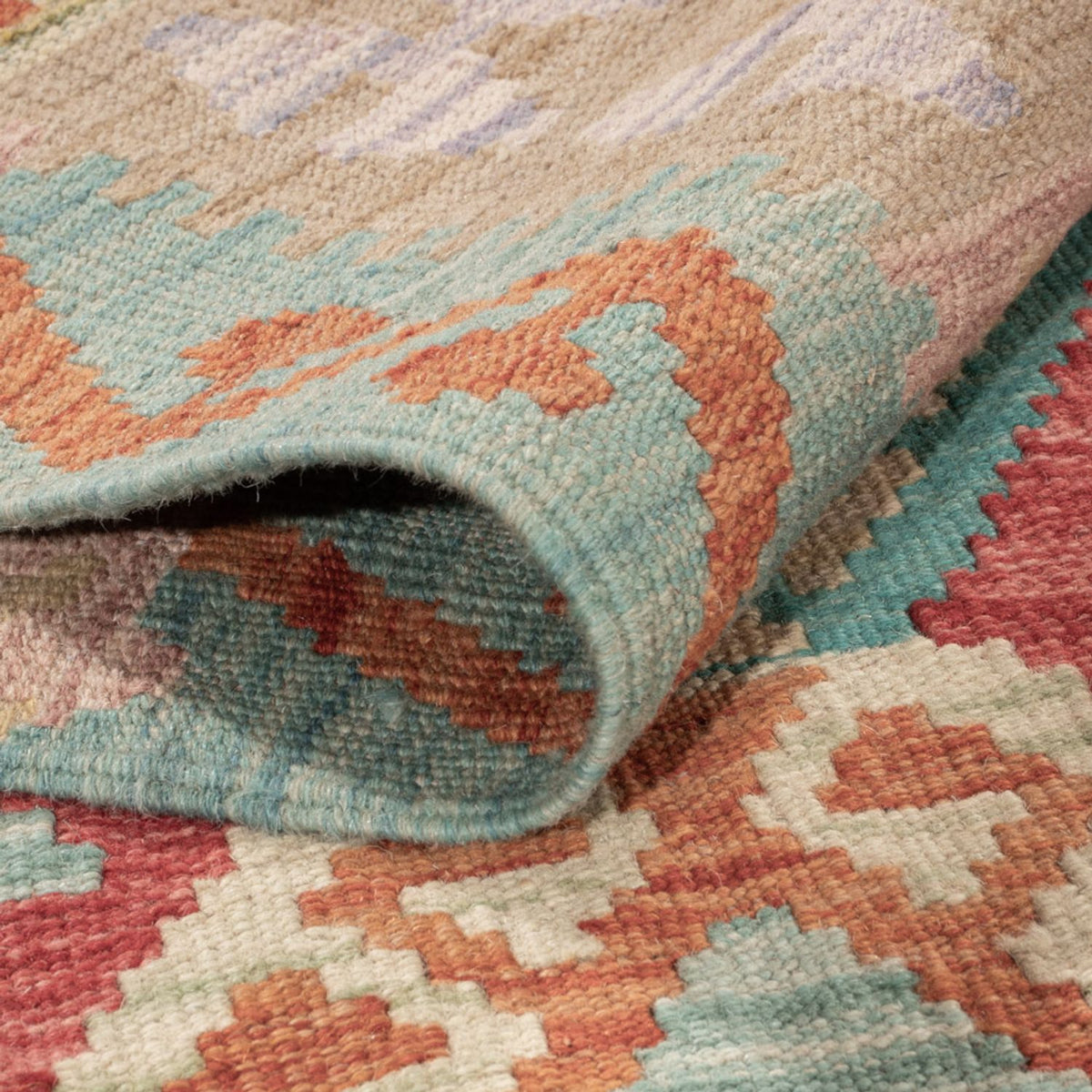 Kelim Carpet - Splash - 186 x 132 cm - flerfarvet