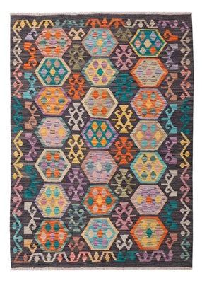 Kelim Carpet - Splash - 180 x 127 cm - flerfarvet