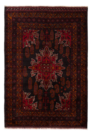 Belutsch Teppich - 181 x 126 cm - dunkelrot