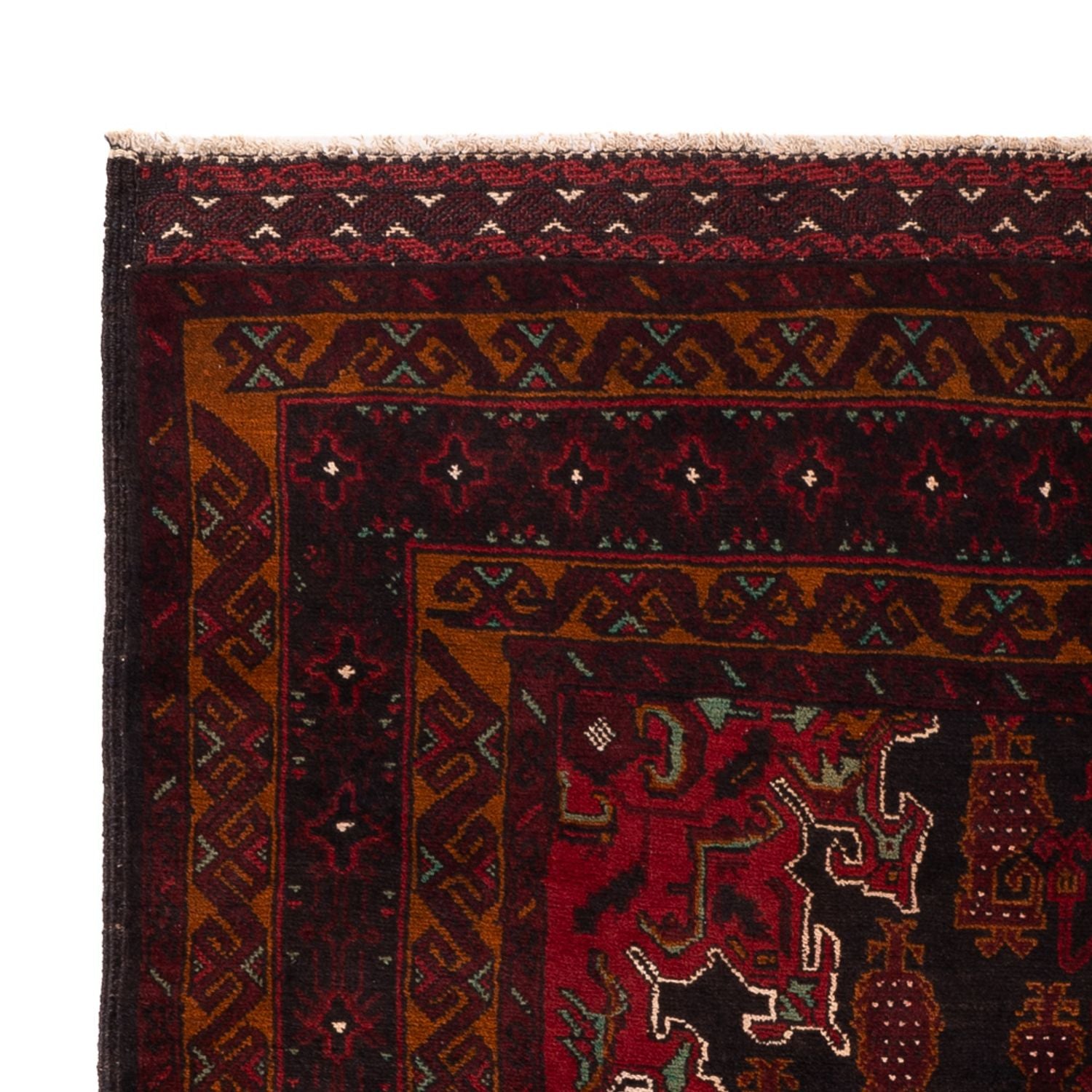 Belutsch Teppich - 181 x 126 cm - dunkelrot