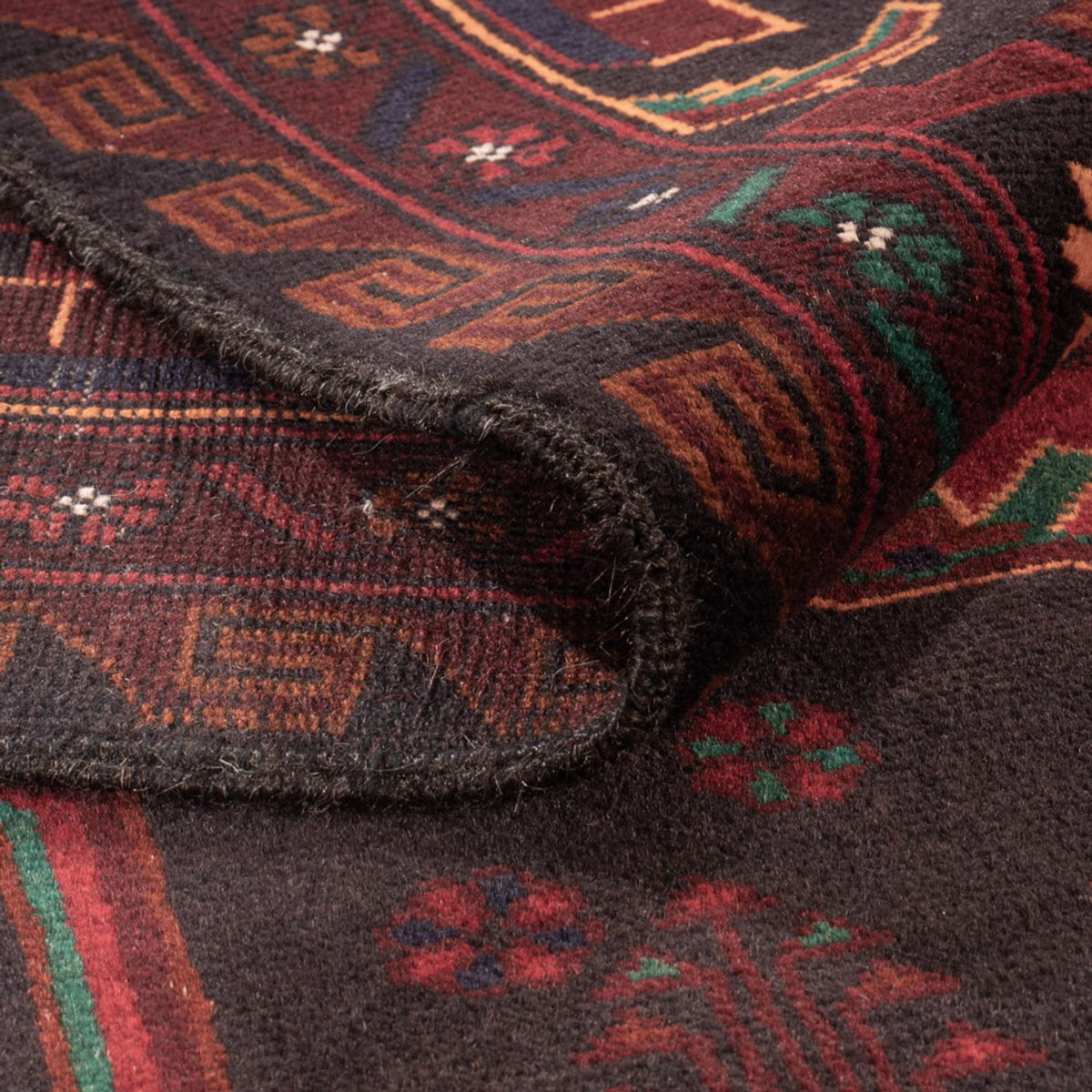 Baluch-tæppe - 207 x 127 cm - mørkerød