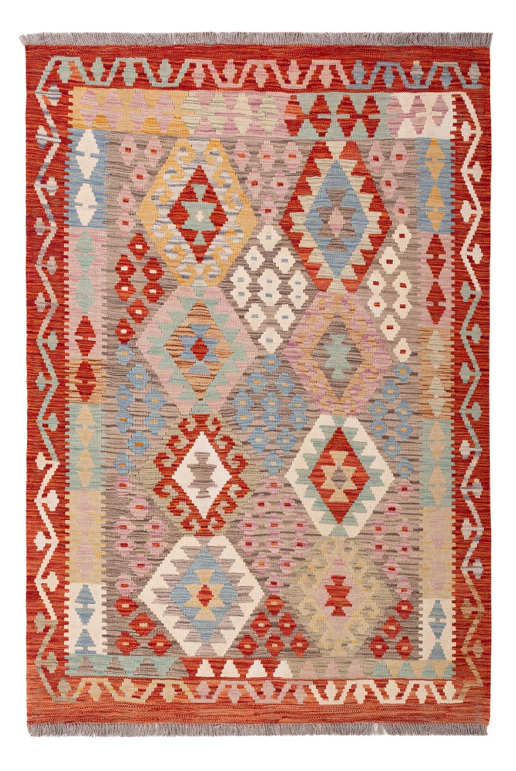 Kelim Carpet - Splash - 176 x 118 cm - flerfarvet