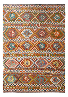 Kelim Carpet - Splash - 304 x 209 cm - flerfarvet
