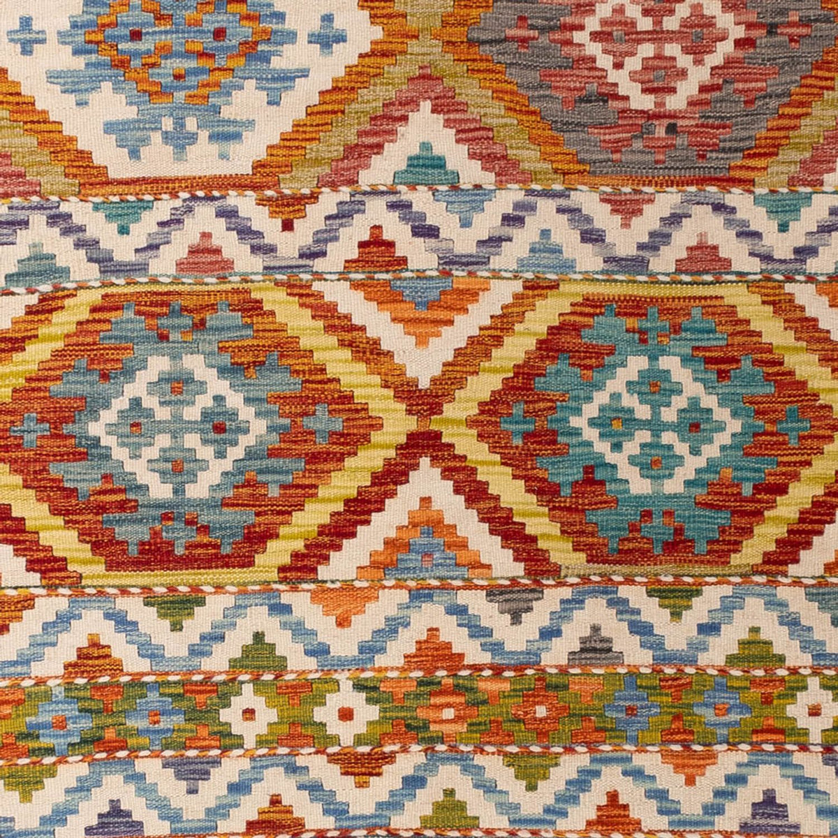 Kelim Carpet - Splash - 304 x 209 cm - flerfarvet