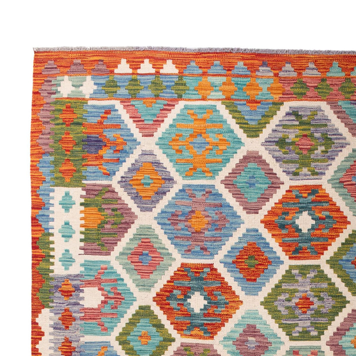 Kelim Carpet - Splash - 296 x 204 cm - flerfarvet