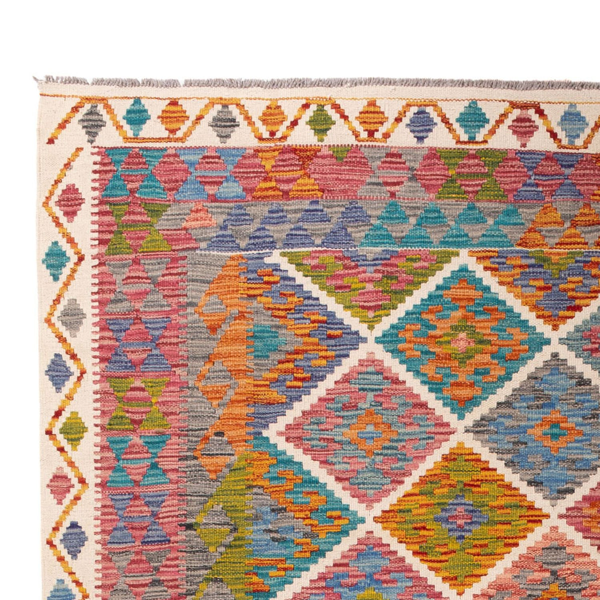 Kelim Carpet - Splash - 290 x 200 cm - flerfarvet