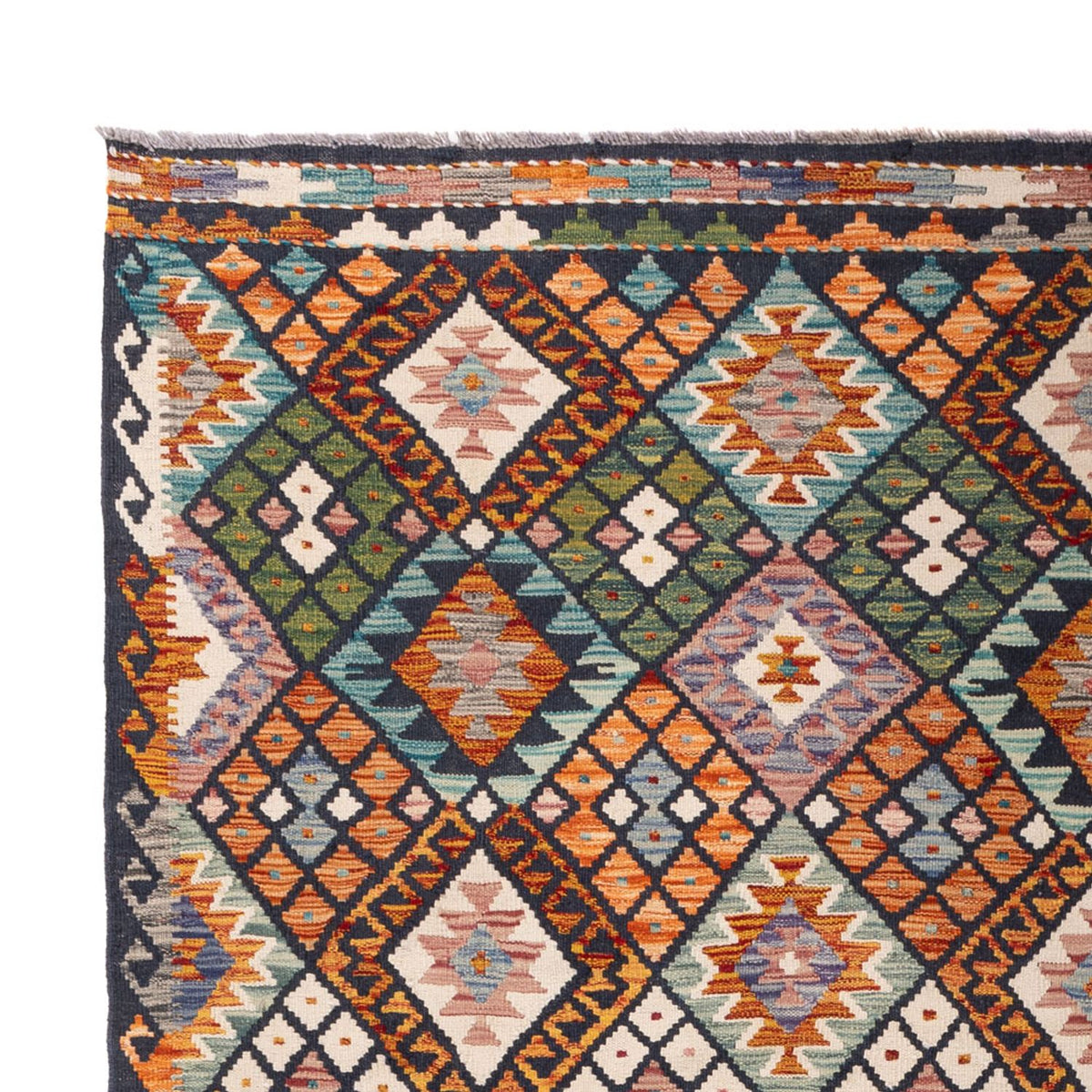 Kelim Carpet - Splash - 290 x 206 cm - flerfarvet