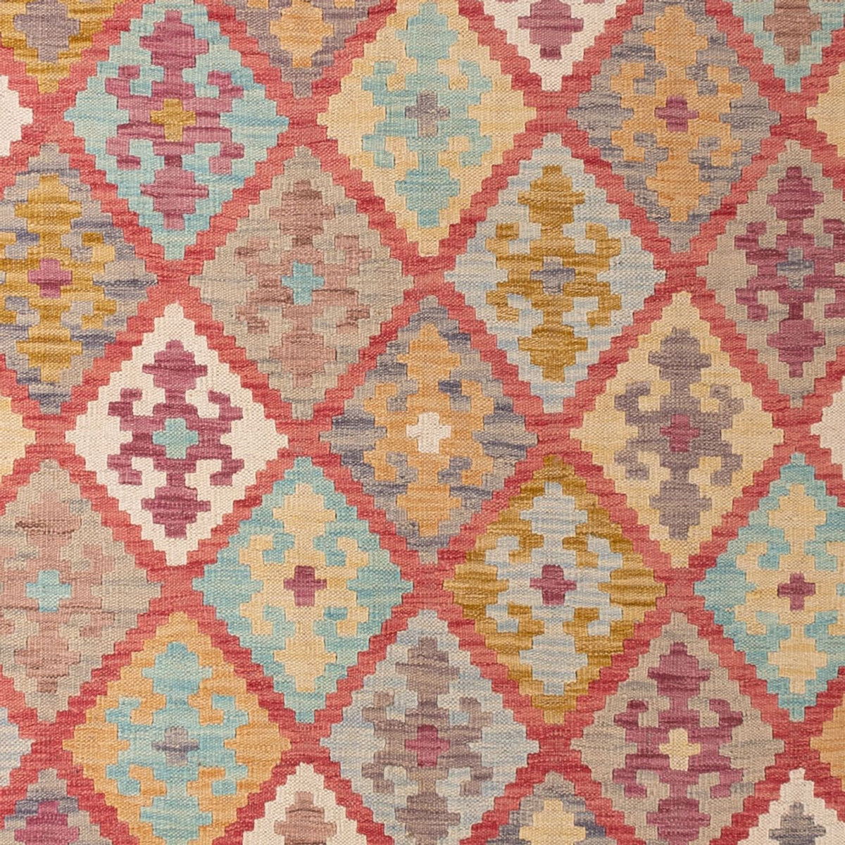 Kelim Carpet - Splash - 299 x 206 cm - flerfarvet