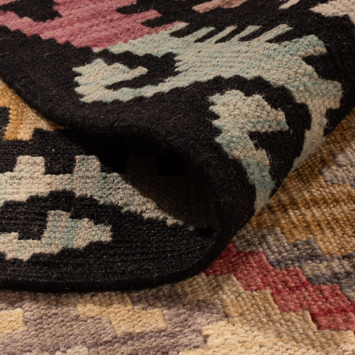 Kelim Carpet - Splash - 299 x 206 cm - flerfarvet