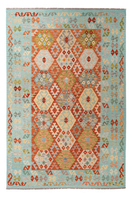 Kelim Carpet - Splash - 305 x 195 cm - flerfarvet