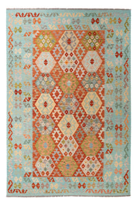 Kelim Carpet - Splash - 305 x 195 cm - flerfarvet