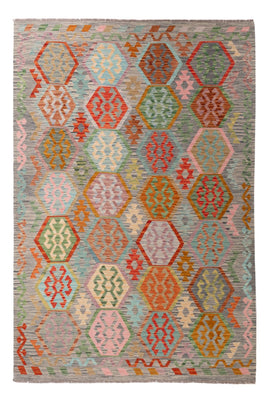 Kelim Carpet - Splash - 294 x 202 cm - flerfarvet