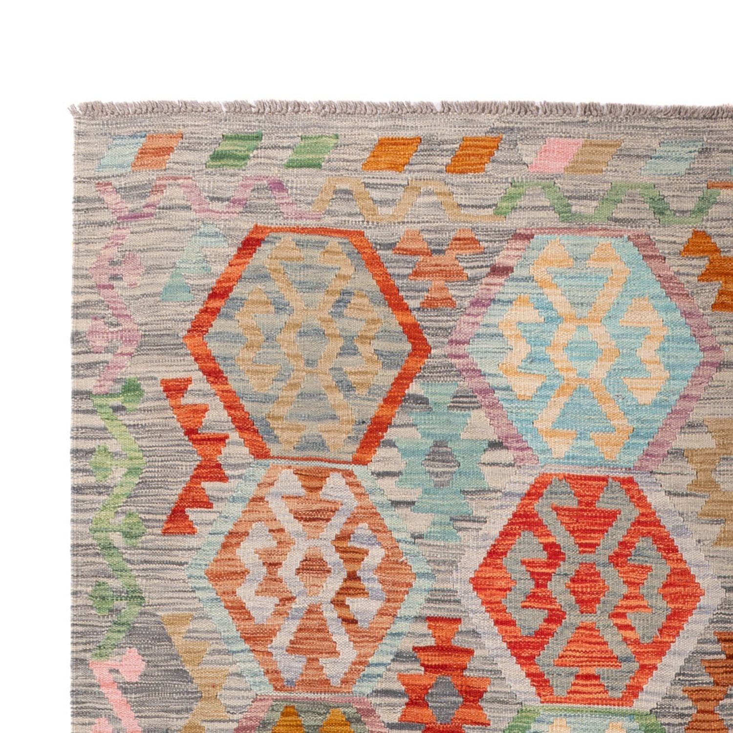 Kelim Carpet - Splash - 294 x 202 cm - flerfarvet