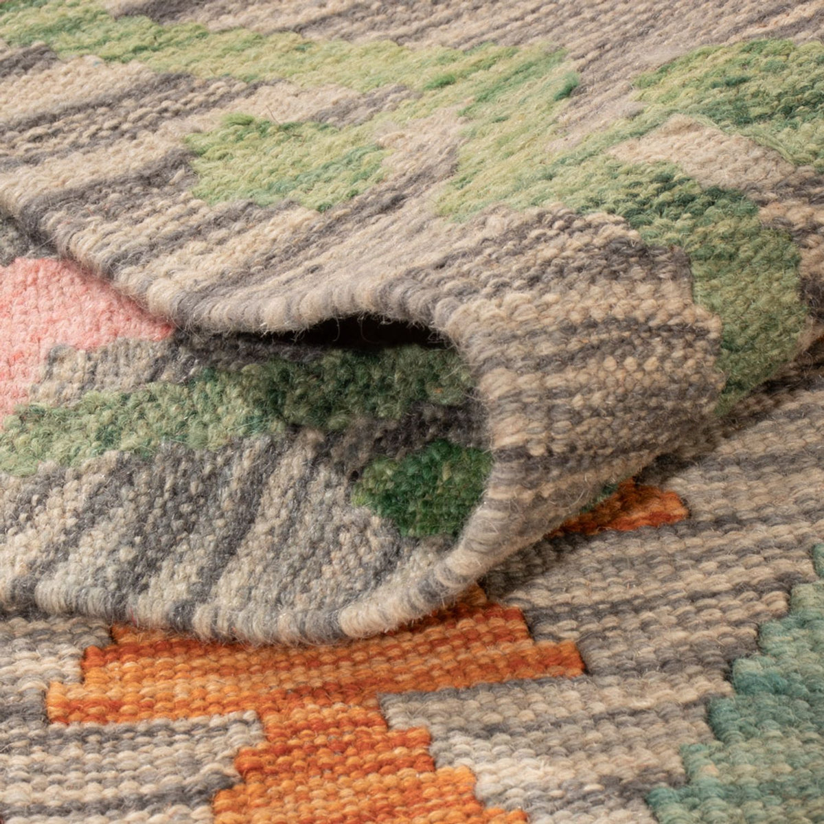 Kelim Carpet - Splash - 294 x 202 cm - flerfarvet