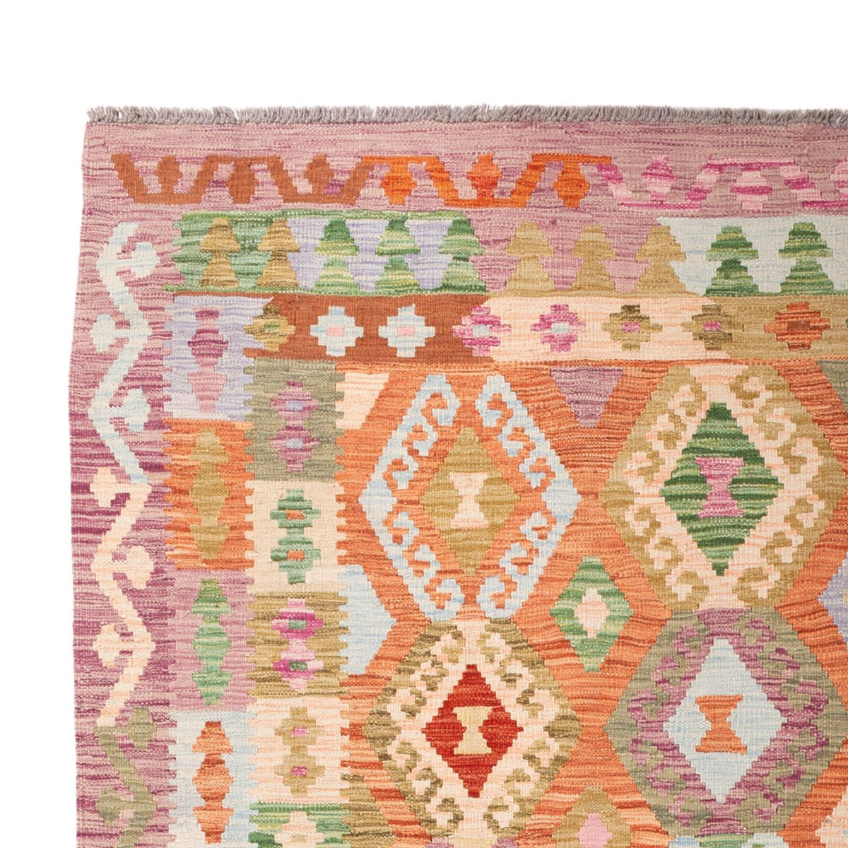 Kelim Carpet - Splash - 304 x 205 cm - flerfarvet