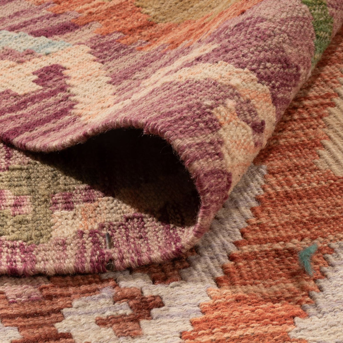 Kelim Carpet - Splash - 304 x 205 cm - flerfarvet