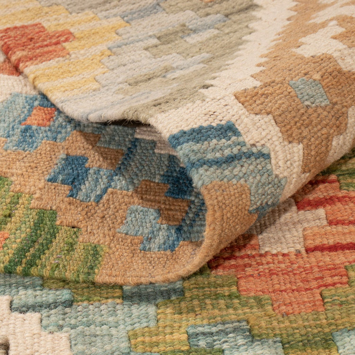 Kelim Carpet - Splash - 299 x 206 cm - flerfarvet