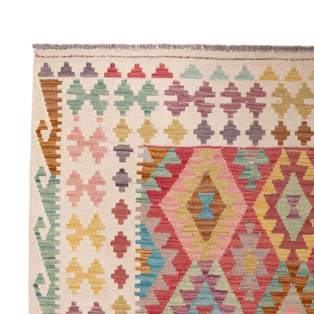 Kelim Carpet - Splash - 300 x 201 cm - flerfarvet