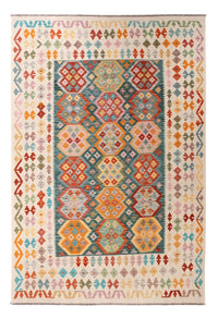 Kelim Carpet - Splash - 294 x 206 cm - flerfarvet