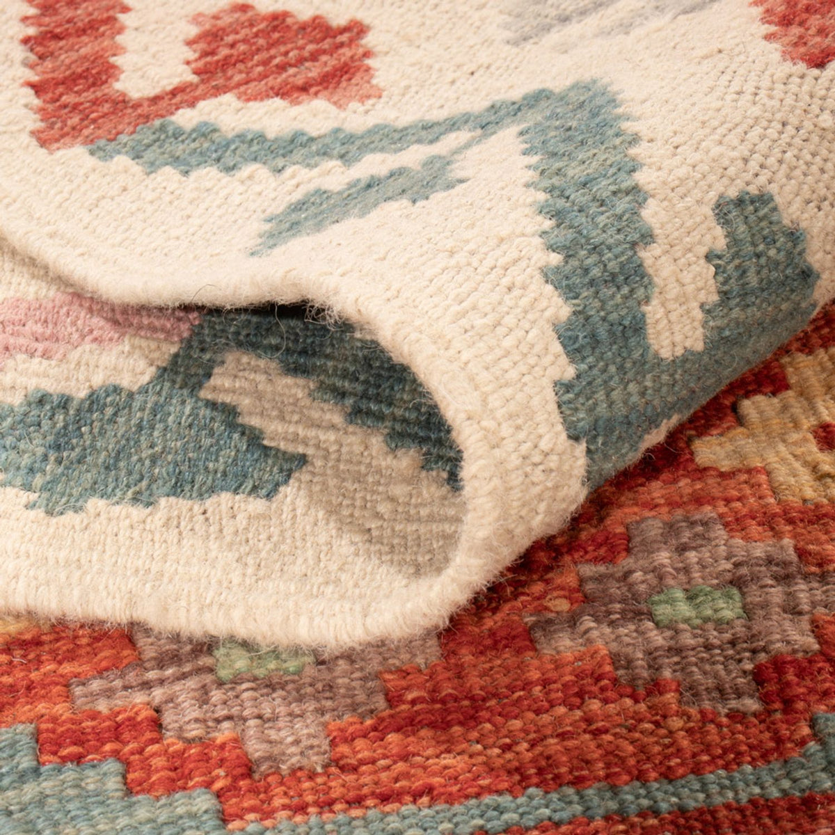 Kelim Carpet - Splash - 294 x 206 cm - flerfarvet