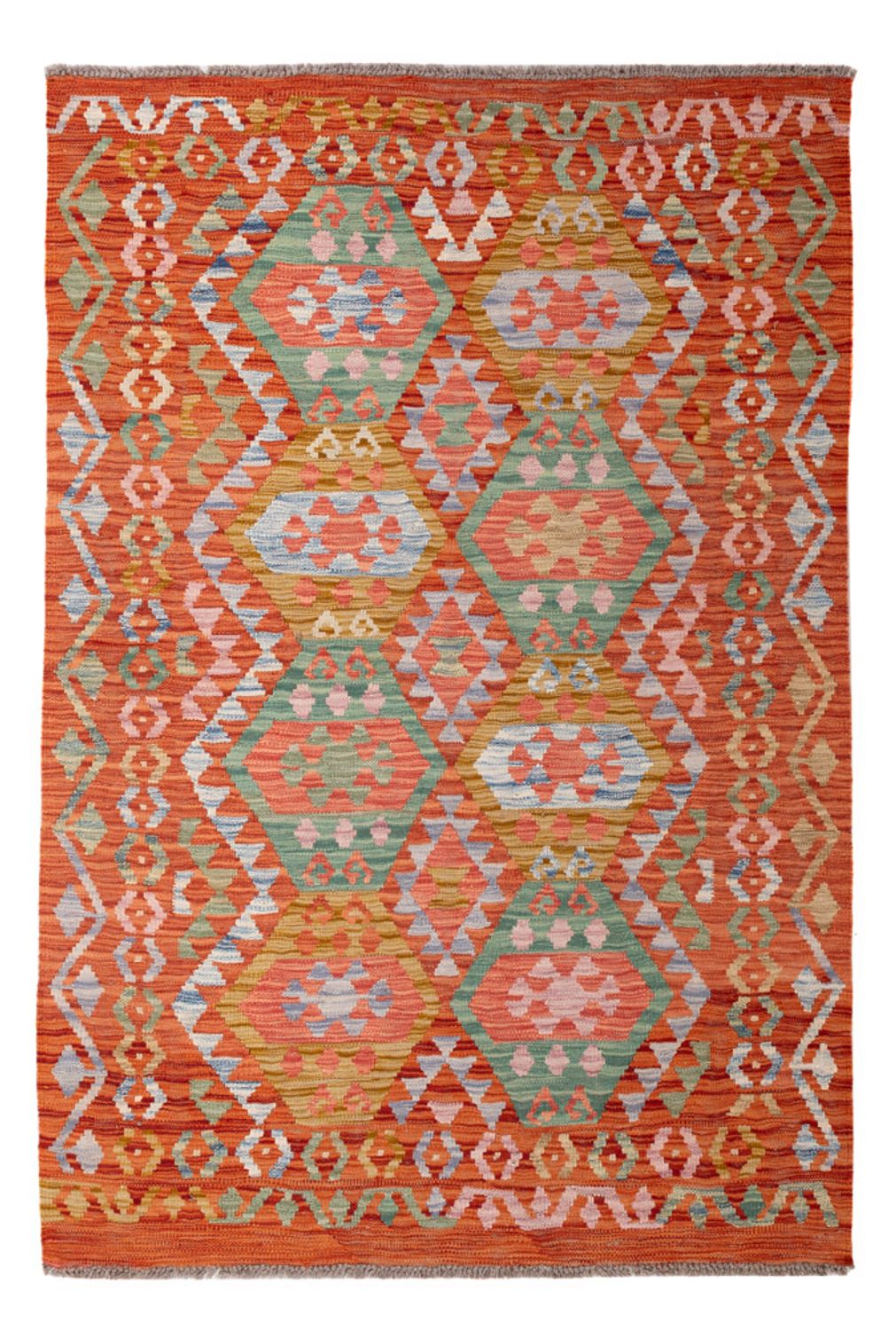 Kelim Carpet - Splash - 177 x 118 cm - flerfarvet
