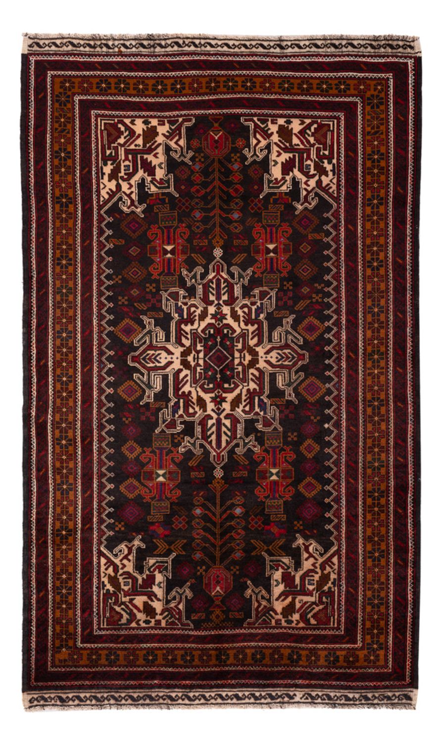 Belutsch Teppich - 188 x 112 cm - dunkelrot