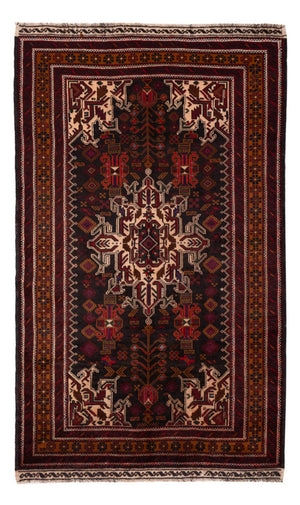 Belutsch Teppich - 188 x 112 cm - dunkelrot