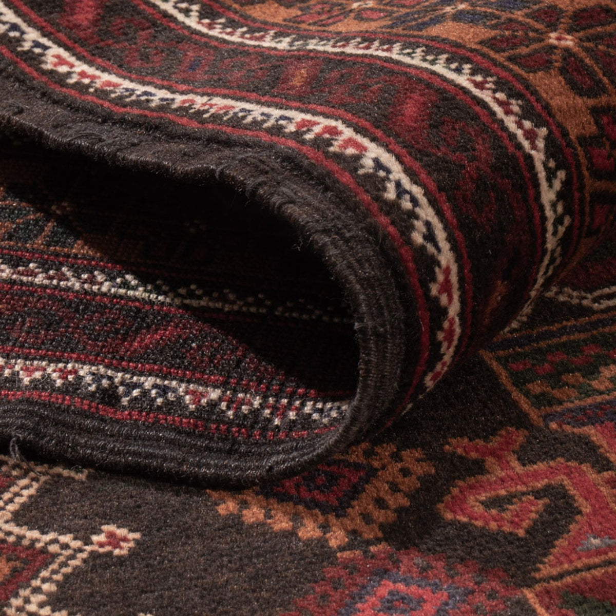 Baluch-tæppe - 188 x 112 cm - mørkerød