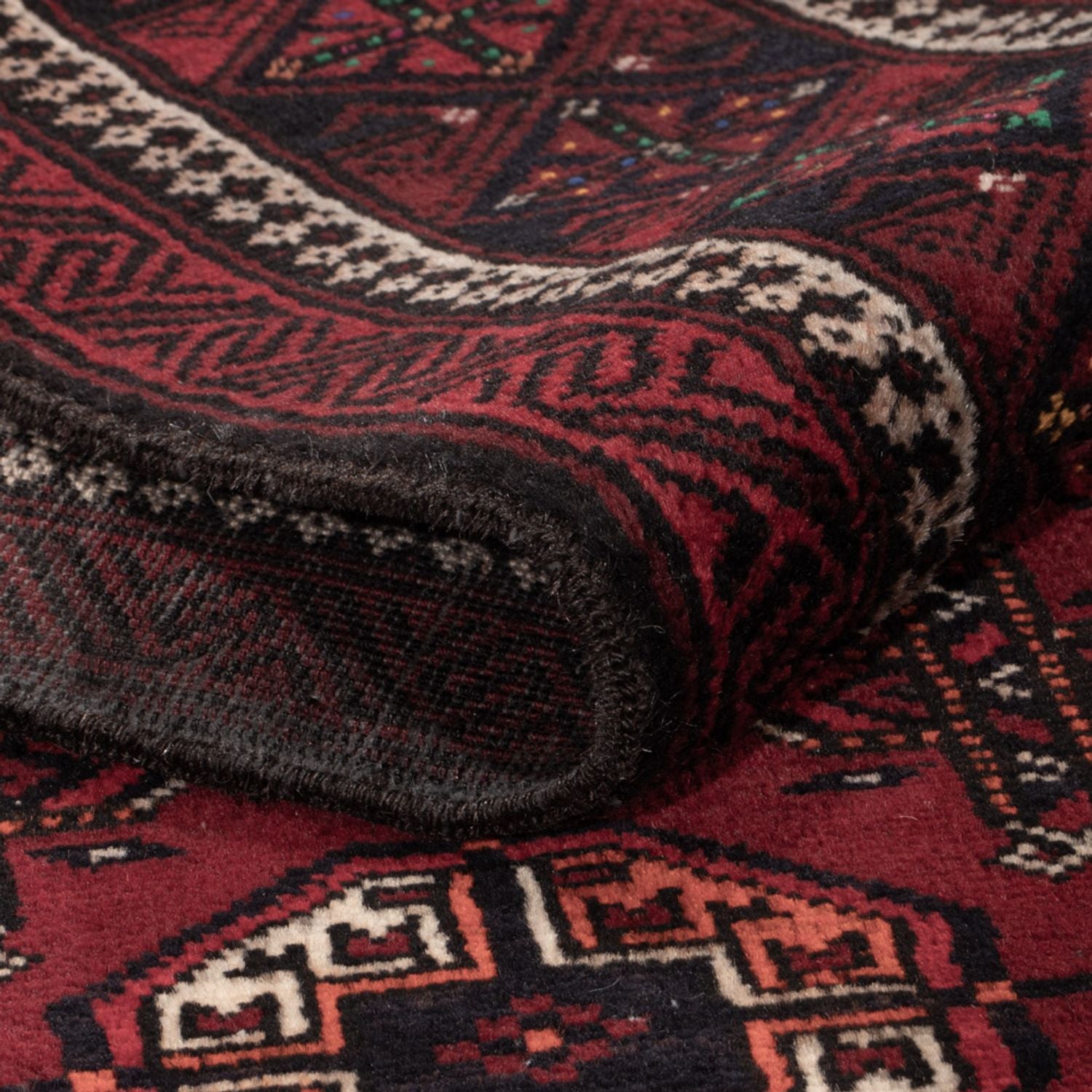 Belutsch Teppich - 190 x 111 cm - dunkelrot