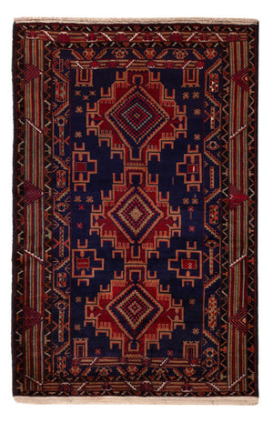Belutsch Teppich - 200 x 122 cm - dunkelrot