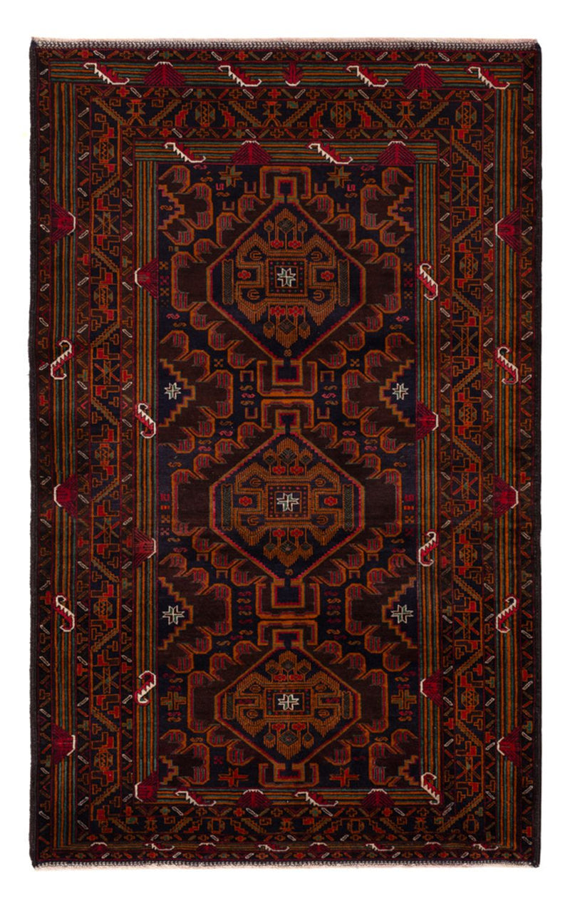 Belutsch Teppich - 213 x 128 cm - dunkelrot