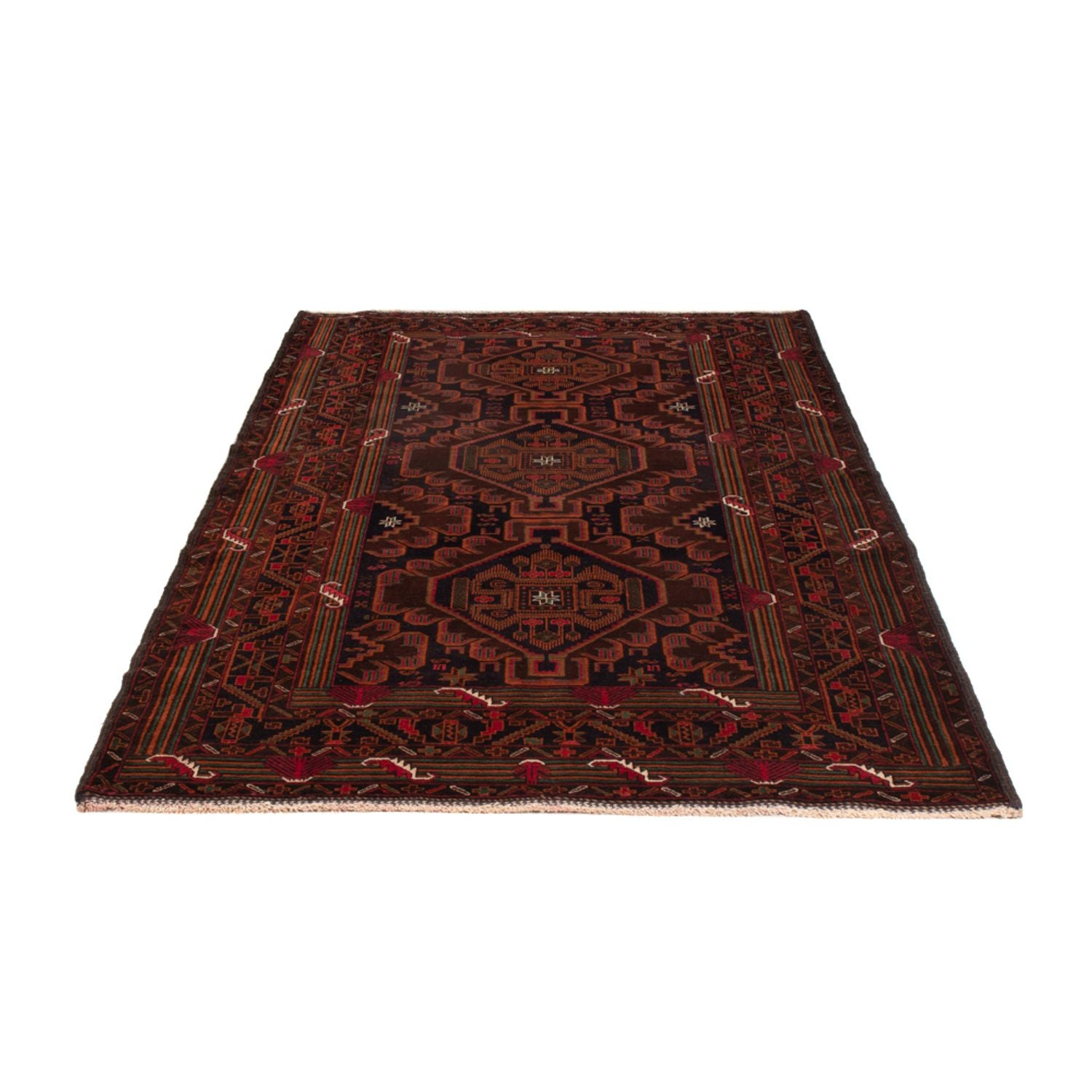 Belutsch Teppich - 213 x 128 cm - dunkelrot