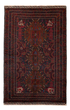 Belutsch Teppich - 195 x 120 cm - dunkelrot