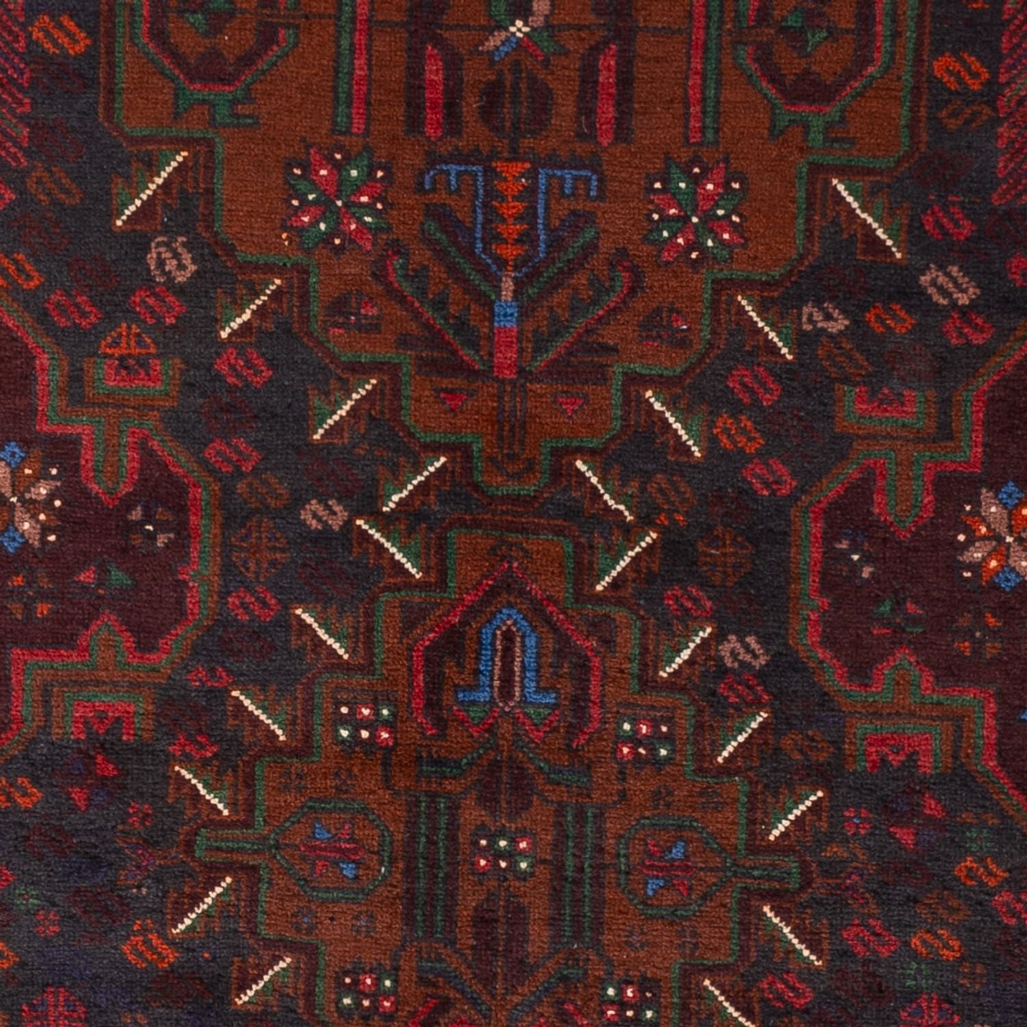 Belutsch Teppich - 195 x 120 cm - dunkelrot