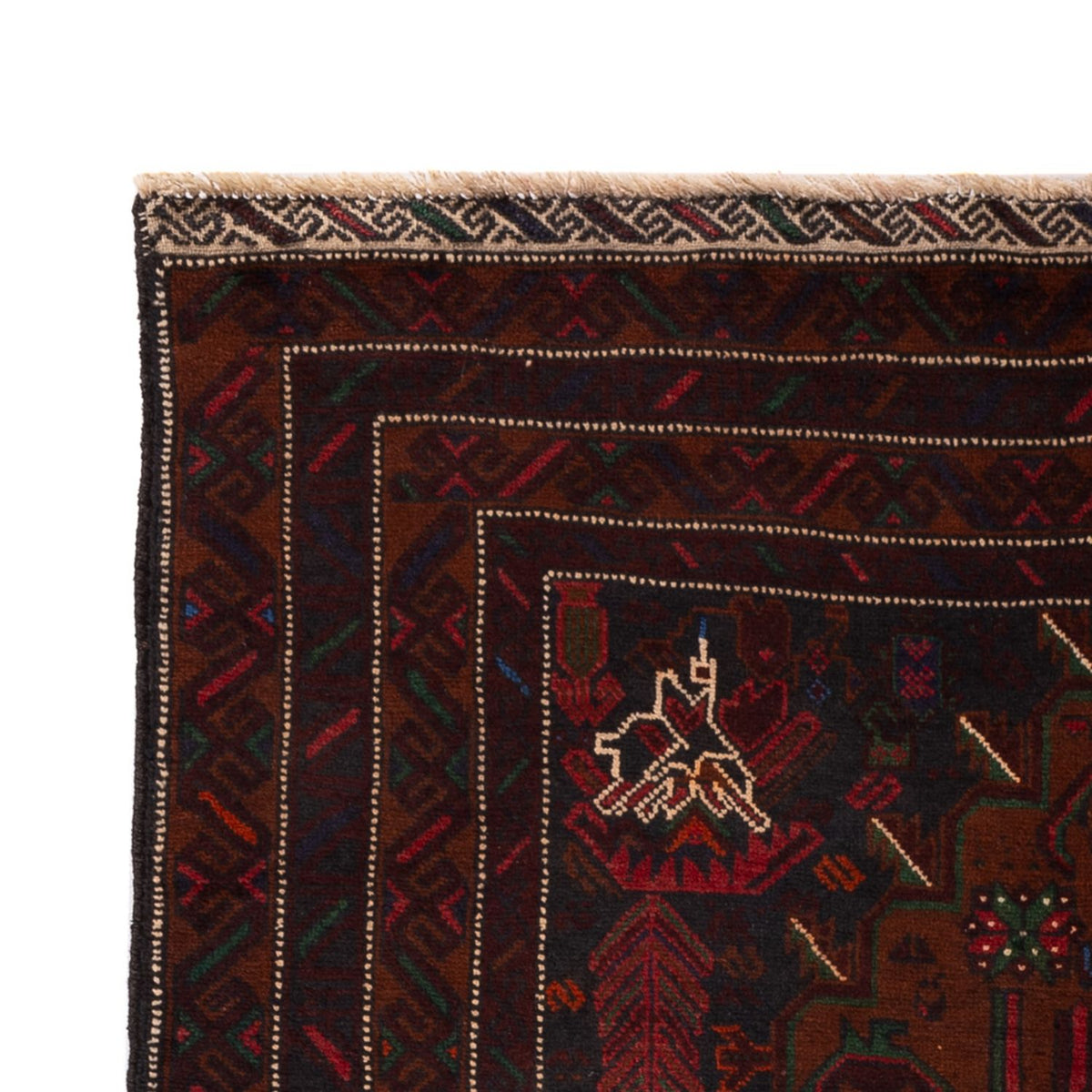 Baluch-tæppe - 195 x 120 cm - mørkerød