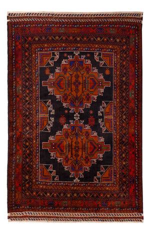 Belutsch Teppich - 193 x 130 cm - dunkelrot