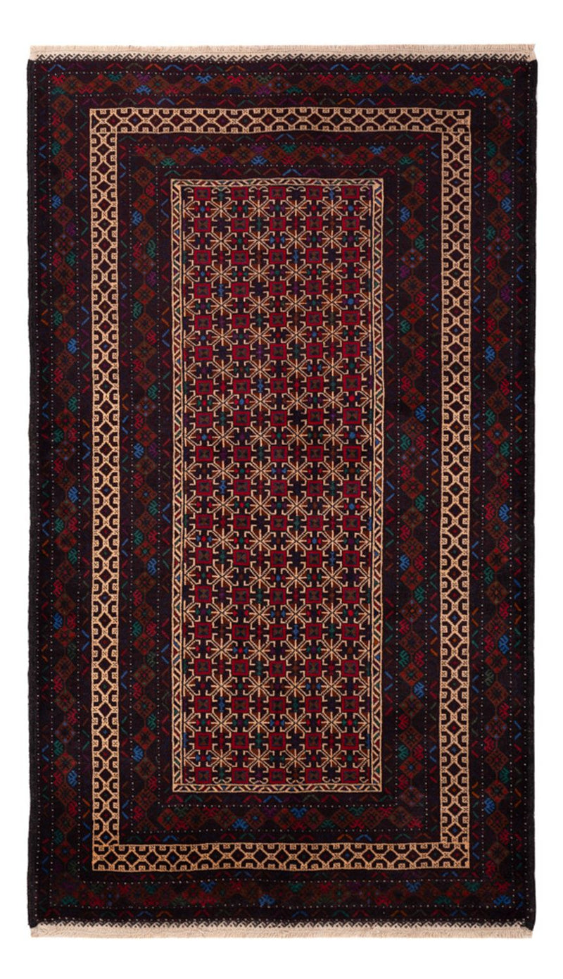 Løber Baluch-tæppe - 200 x 114 cm - mørkerød