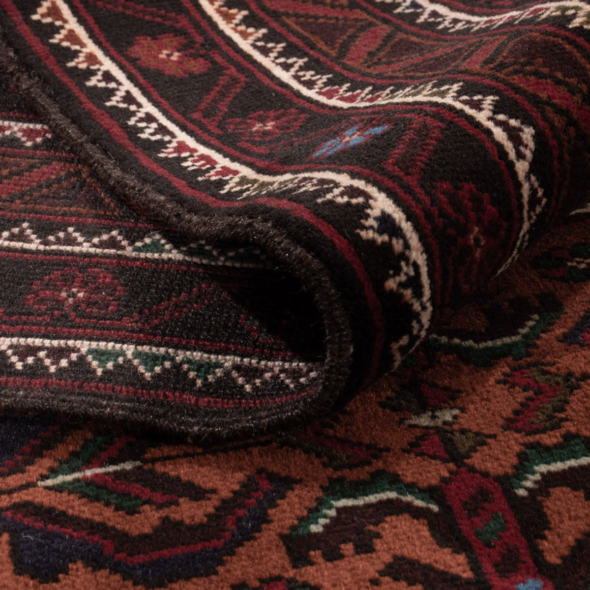 Baluch-tæppe - 192 x 127 cm - mørkerød