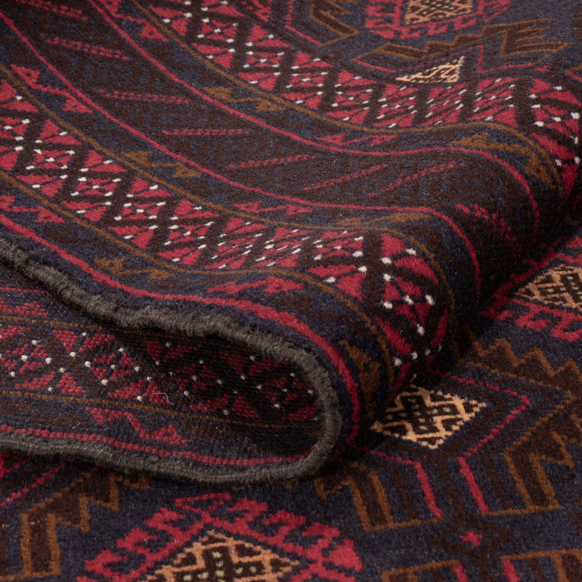 Baluch-tæppe - 194 x 122 cm - mørkerød