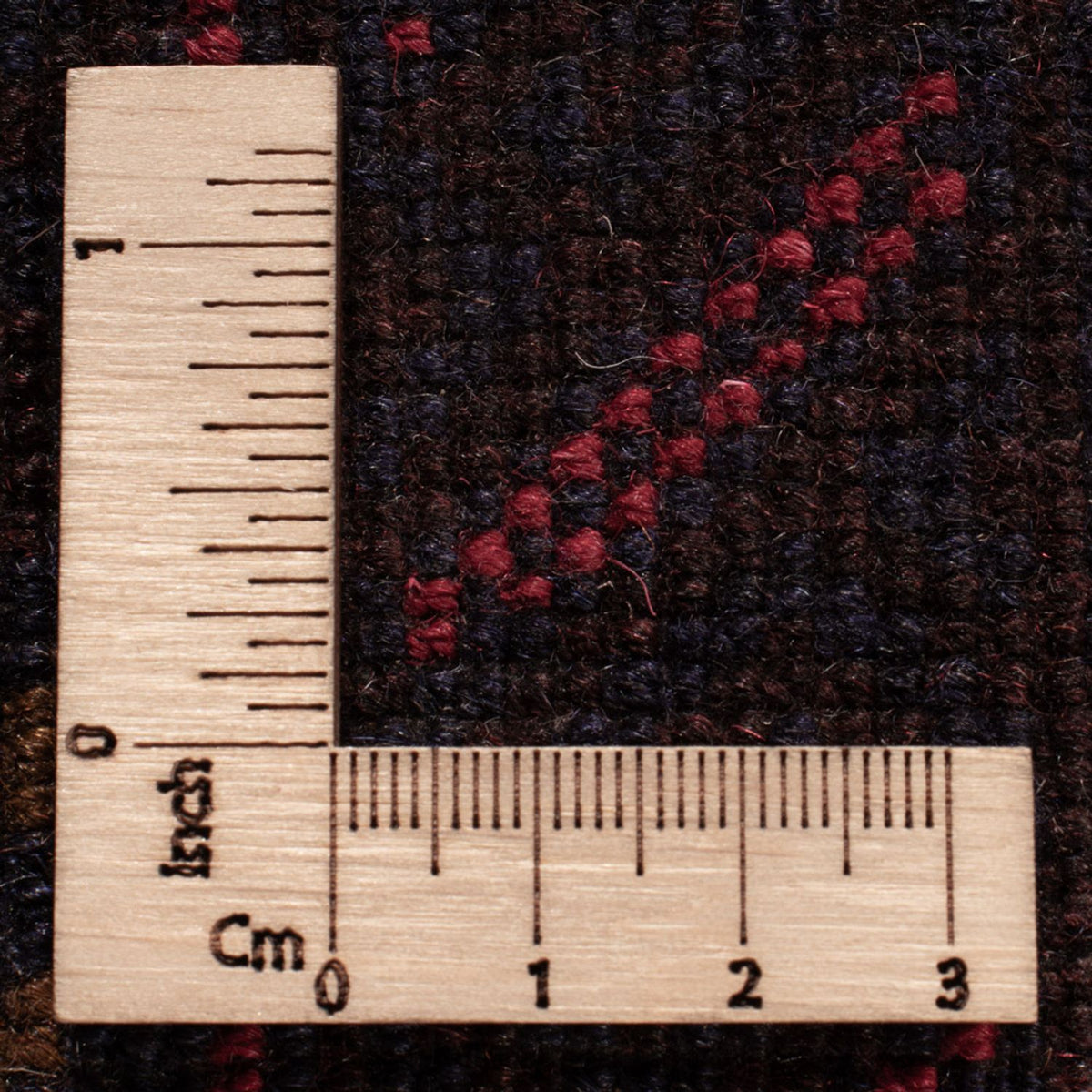 Baluch-tæppe - 194 x 122 cm - mørkerød