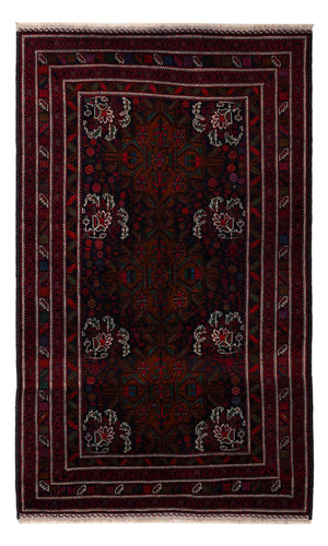 Belutsch Teppich - 202 x 119 cm - dunkelrot